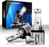 Светодиодная лампа Novsight N66 H11 цоколь PGJ19-2 80Вт 2шт 6500К 15000Лм белый свет LED автомобильная