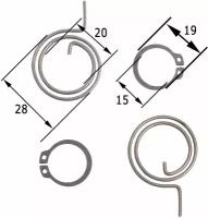 Рем.комплект ручек (2 пружины+2 кольца)