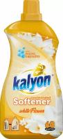 Концентрированный кондиционер ополаскиватель для белья KALYON EXTRA CONCENTRATED SOFTENER Белый Цветок 1500 мл