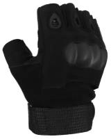 Перчатки тактические, без пальцев, р. XL, цвет чёрный