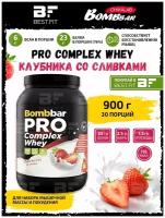 Bombbar, PRO Complex Whey, 900г (Клубника со сливками)