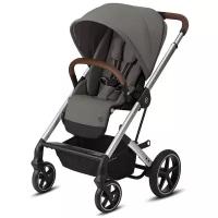 Прогулочная коляска Cybex Balios S Lux, с дождевиком, Soho grey/silver frame, цвет шасси: серебристый