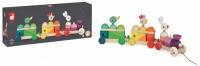 Каталка-игрушка Janod Zigolos Giant Multicolour Train (J08202), зеленый