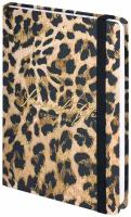Ежедневник-планер (планинг) / записная книжка / блокнот недатированный с резинкой А5 (145х215 мм) Brauberg, твердый переплет. 128 листов Leopard