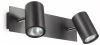 Светильник настенный ideal lux Spot AP2 макс.2x50Вт IP20 GU10 230В Черный Металл Без ламп 156743