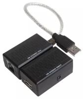 Удлинитель GCR USB - RJ-45 / RJ-45 - USB (GCR-UEC60DC), 60 м, черный