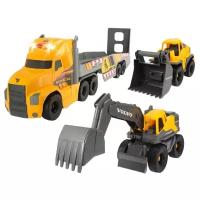 Грузовик Mack, Volvo Экскаватор-погрузчик 70 см свет звук Dickie Toys 3729012