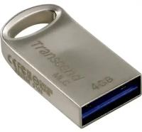 Флеш-накопитель Transcend 4GB, Transcend Высокоскоростной USB Gen 3.1 накопитель на основе флеш-памяти MLC, метал, Silver