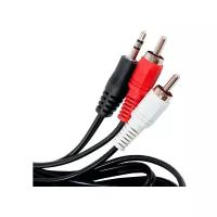 Кабель VCOM 3.5 Jack - 2xRCA (VAV7183), 1.5 м, 1 шт., черный