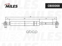 Амортизатор капота (упор) Miles CB00068