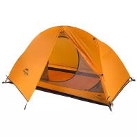 Палатка 1-местная Naturehike сверхлегкая + коврик NH18A095-D, 20D, оранжевый, 6975641886495