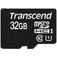 Карта памяти Transcend microSDHC 32 ГБ Class 10, V10, A1, UHS-I U1, 1 шт., красный/черный