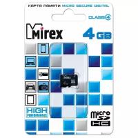 Карта памяти 4GB Mirex 13612-MCROSD04 microSDHC Class 4