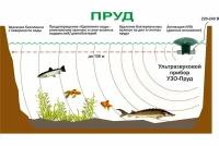 Ультразвуковой прибор очистки воды в пруду действием до 20 метров