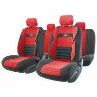 Аксессуар автомобильный Autoprofi Авто-чехлы CMB-1105 BK/RD Comfort Combo, черный/красные