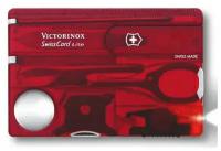 Швейцарская карта Victorinox SwissCard Lite (0.7300.T) красный полупрозрачный коробка подарочная