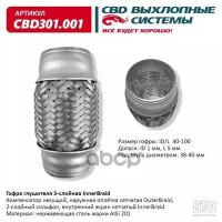 Гофра Глушителя 40 X 100 3Х-Слойная Innerbraid CBD арт. CBD301001