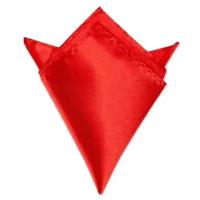Нагрудный платок мужской атласный однотонный красный