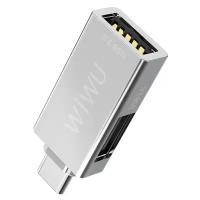 Хаб WiWU T02 Multiple Function 2 in 1 Type-C to USB 3.0 + USB 2.0 Adapter Silver