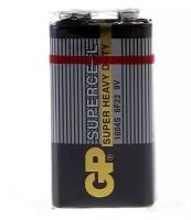 Батарейка солевая GP Supercell Super Heavy Duty, 6F22-1S, 9В, крона, спайка, 1 шт