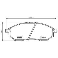 Колодки дисковые передние для mercedes-benz vaneo 1.6i/1.9i/1.7cdi 01 Nisshinbo NP2006