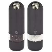 Набор электрических мельниц для соли и перца Alaska DUO, с подсветкой, 17 см, черный, Peugeot, 2/28503