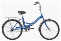 Велосипед подростковый горный складной 24" RUSH HOUR START 120 синий рама 15" рост 140-155 см. Детский/раш/велик детский/велоспорт/городской/дорожный/с багажником