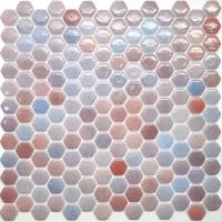 Мозаика Natural STP-RD002-HEX из глянцевого стекла размер 30х30 см чип 25 Hexagon мм толщ. 5 мм площадь 0.09 м2 на сетке