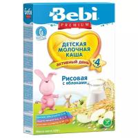 Каша Bebi молочная рисовая с яблоком, с 4 месяцев, 250 г