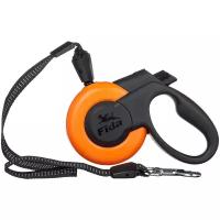 Поводок-рулетка для собак Fida Mars тросовая (XS) оранжевый/черный 3 м