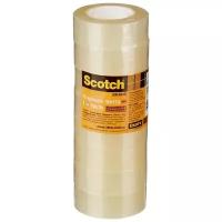 Клейкая лента канцелярская 3M SCOTCH 508/500 19х33 прозрачная, 8шт