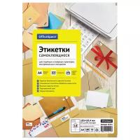 Бумага OfficeSpace A4 Этикетки самоклеящиеся 16211 70 г/м² 10 фр., 100 л, белый