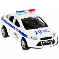 Легковой автомобиль ТЕХНОПАРК Ford Focus Полиция (SB-16-45-P(W)-WB) 1:132, 12 см, белый/синий