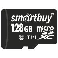 micro SDXC карта памяти Smartbuy 128GB Class 10 UHS-1 (с адаптером SD)