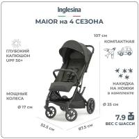 Прогулочная коляска Inglesina Maior, sequoia green, цвет шасси: черный