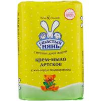 Мыло-крем туалетное детское Ушастый Нянь с алоэ и подорожником, 90г, 1шт. (10199)