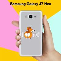 Силиконовый чехол на Samsung Galaxy J7 Neo I Love You / для Самсунг Галакси Джей 7 Нео