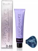 OLLIN Professional Performance перманентная крем-краска для волос, микстон, 0/88 синий, 60 мл