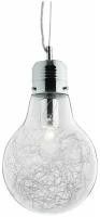 Светильник подвесной ideal lux Luce Max SP1 Small макс.1х60Вт IP20 Е27 230В Прозрачный/Хром Стекло/Металл Без лампы 033679