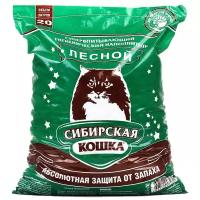 Впитывающий наполнитель Сибирская кошка Лесной, 20 л