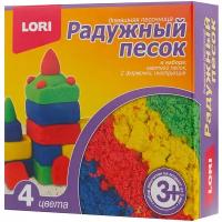 Кинетический песок LORI Радужный песок, 4 цвета (Пт-004)