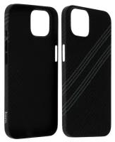 Чехол Hoco для телефона iPhone 14, кевларовая текстура, чёрно-серый