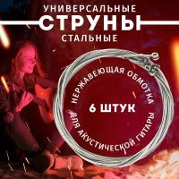 Струны для гитары Metall, комплект металлические струны