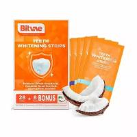 Полоски для отбеливания зубов Bitvae BV018 Teeth Whitening Strips (36шт 18 пар) (BV018) GLOBAL, прозрачные со вкусом кокосового ореха