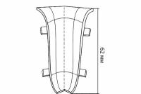 Угол внутренний для плинтуса Центурион Lider 289-ув (62 мм; глянец; белый) 71397