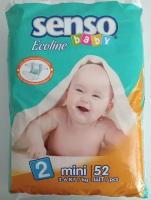 Подгузники Senso Baby Ecoline, размер 2(3-6 кг),1 уп.52 шт