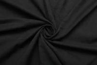 Ткань Чёрный хлопок-батист с жаккардовым узором и вышивкой, ш134см, 0,5 м
