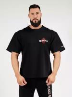 Спортивная футболка Olympia black бодибилдинг оверсайз 60