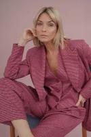Пиджак Модный Дом Виктории Тишиной, размер S (42-44), черный, розовый