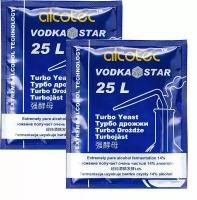 Дрожжи спиртовые Alcotec Vodka Star 25L, 2 шт. 132 гр